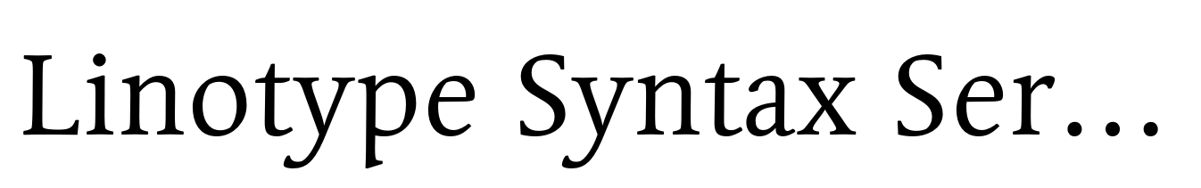 Linotype Syntax Serif Regular
